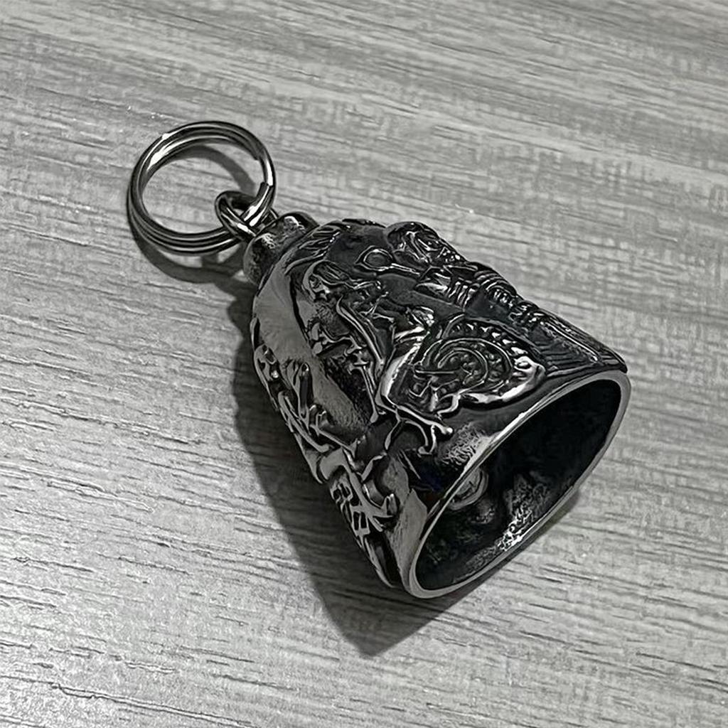 New Vintage Stainless Steel Motorcycle Bell Pendant Motorbikes Decoration Ornament Lucky A mulet Jewelry Gifts Riding Bell
