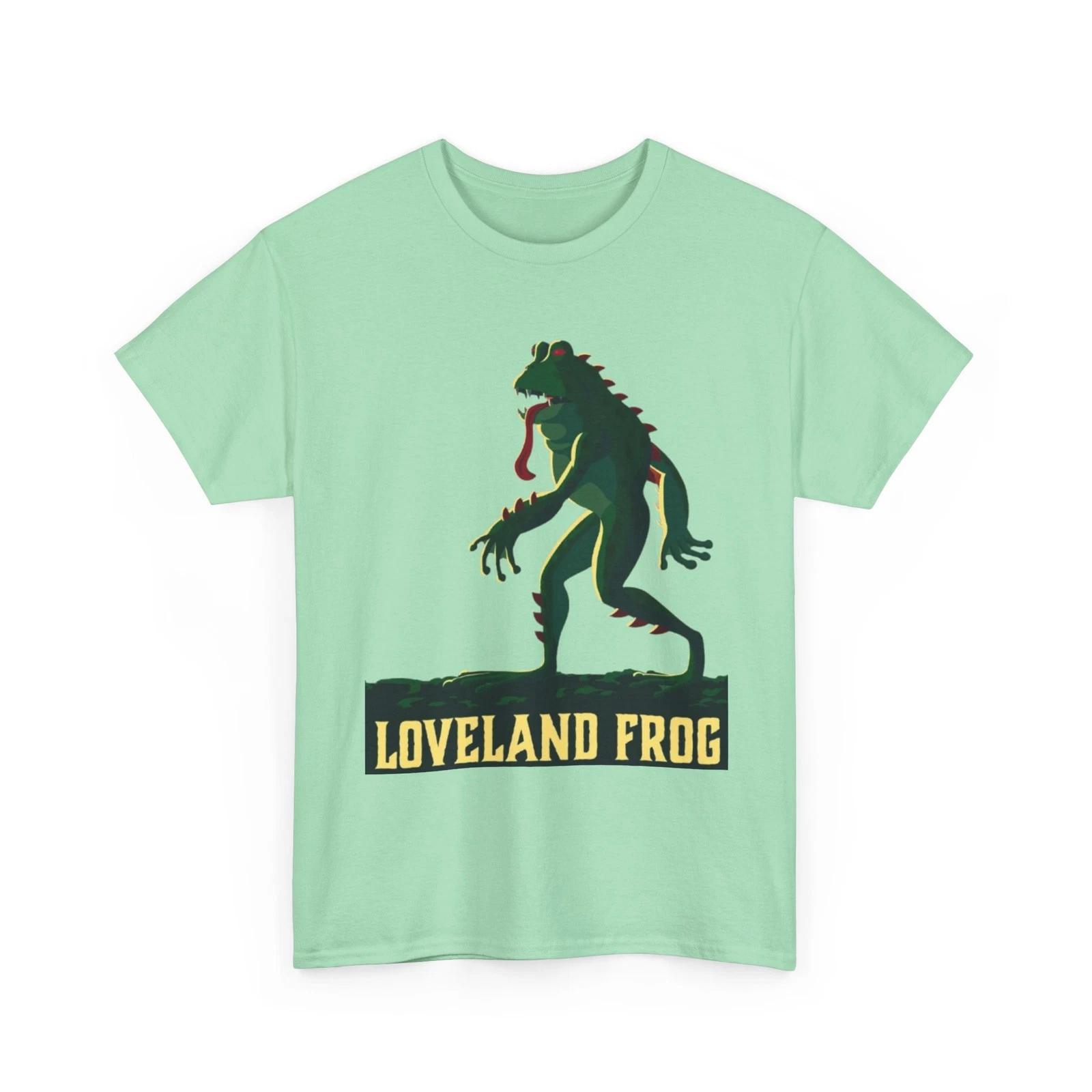 The Loveland Frog Man Ohio Cryptid Printed T shirt Mythical Legend Collectible S