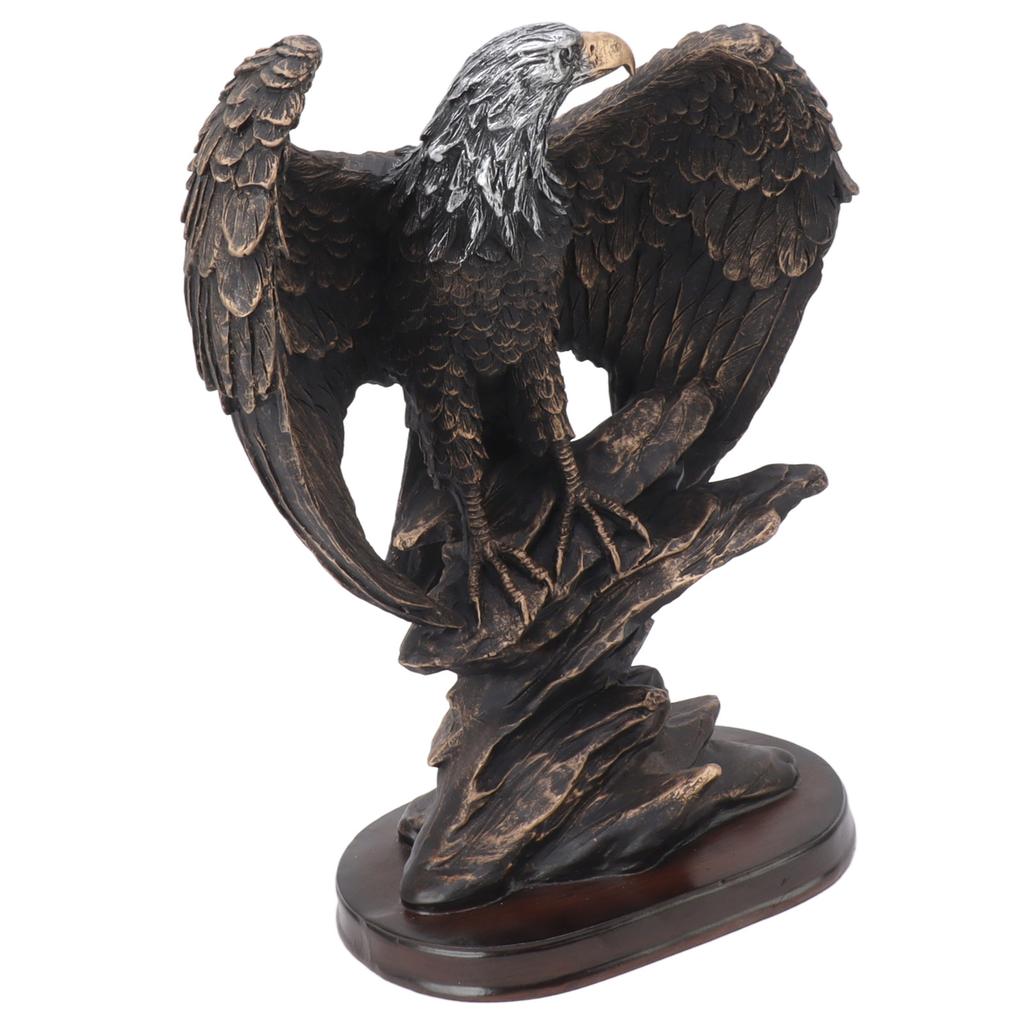 Eagle Statue Resin Vivid Ingenious Durable Decorative Vintage Eagle Figurine for Office