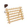Wooden Sewing Bobbin & Thread Holder Rack with Thread Ball/Coil Storage for Wig Stand