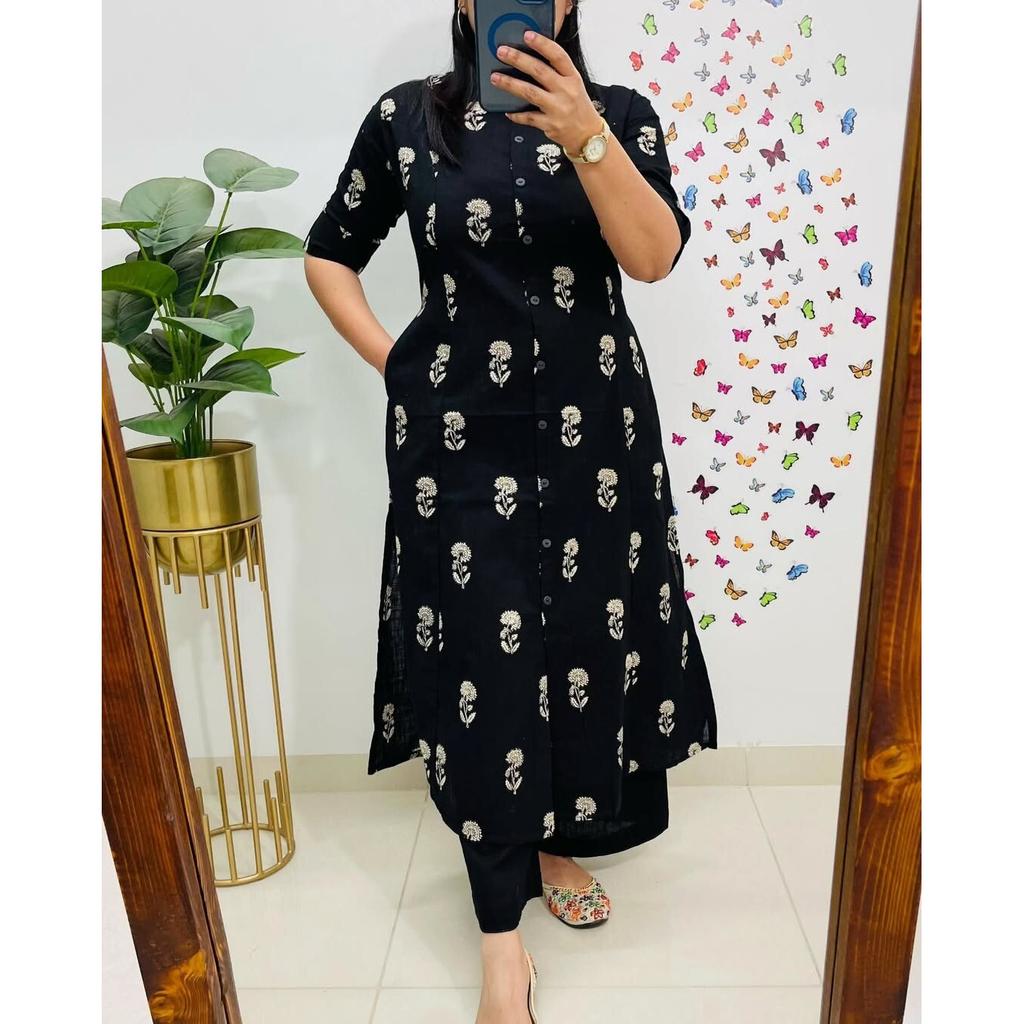 Ensemble Kurta Pantalon Coton Vêtements de Fête Bollywood Femmes Designer Haut Tunique Kurti Robe SC-2226