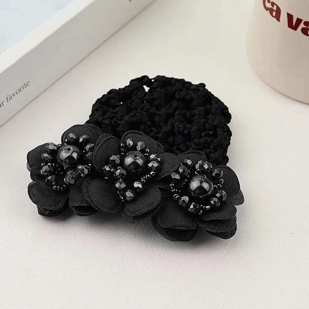 Cloth Hair Bun Net Korean Style Office Hair Flower Spring Hair Clip  Hotel Staff Uniform