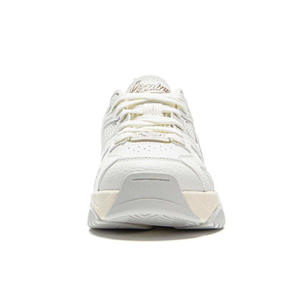 New LiNing Tianji 3 Slip-Resistant Cushioning Wear-Resistant Lightweight Low-Top Skateboard Shoes Women's Champagne White AGCV086-1