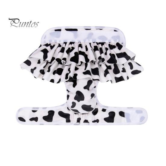 Pet Menstrual Pants Washable Fastener Tape Dog Diaper Reusable Fashionable Print Pet Physiological Pants Pet