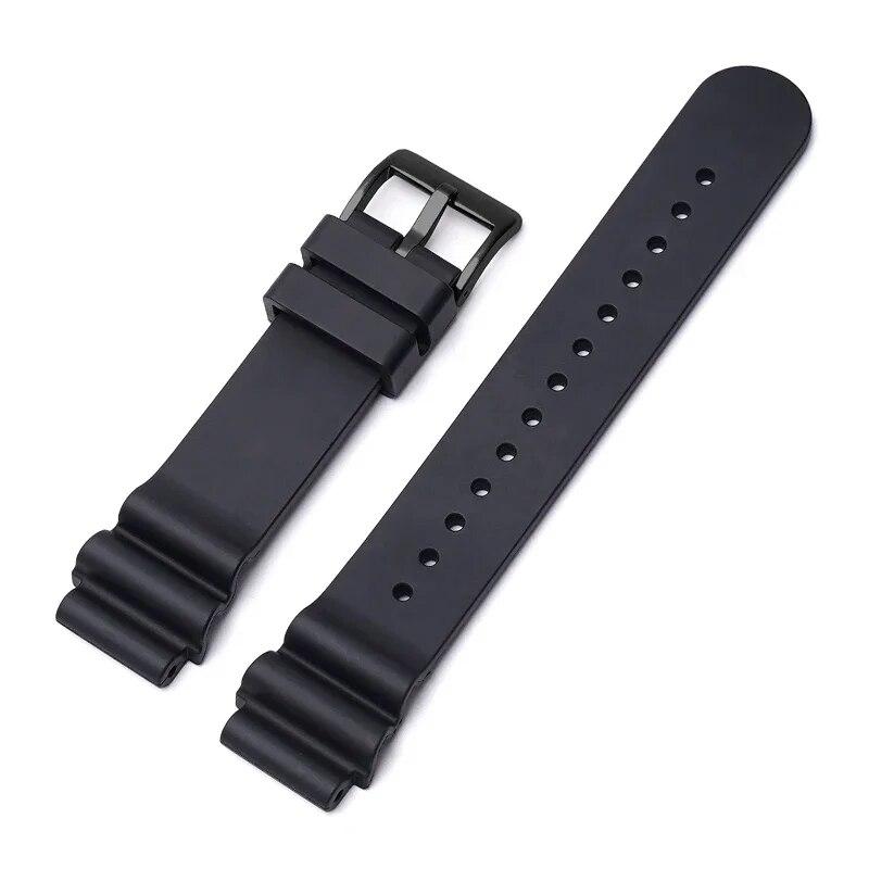 Fluoro Rubber Strap for Seiko 20mm 22mm FKM Watch Band Stainless Steel Buckle Waterproof Diving Men Women Replacement Watchband