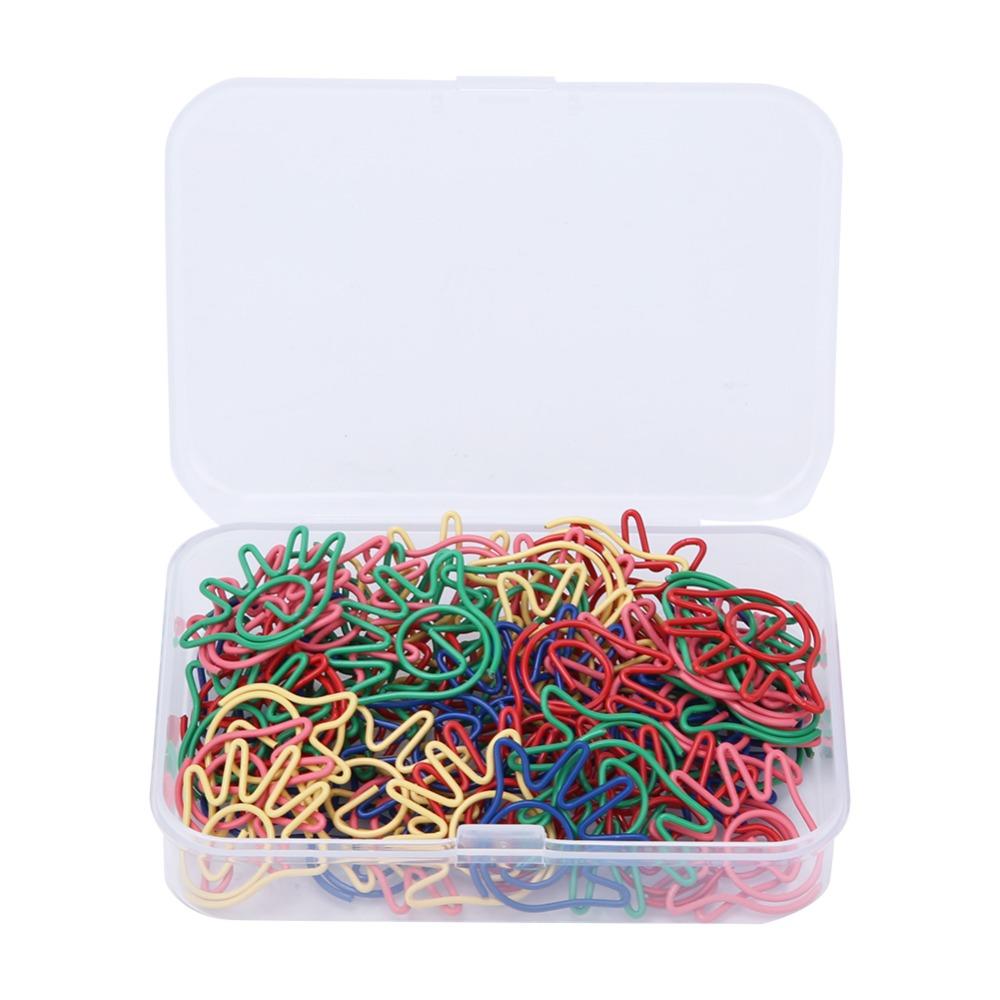 60pcs with Storage Box Paper Clip Hand Shaped School Stationery Cute Memo Clips  Office Supplies