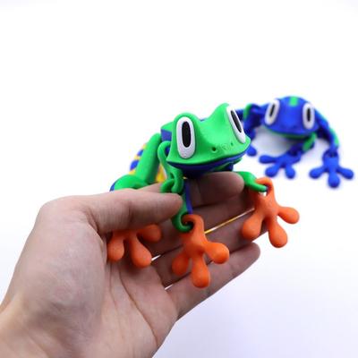Movable Joints 3D Printed Frog Model Magnetic 3D Printed Frog Toy Frog Sculpture  Kids