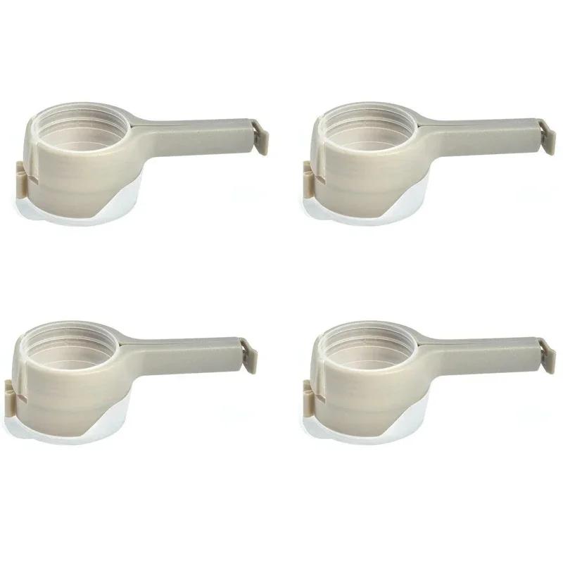 

4Pack/Set Bag Clips for Food Storage Sealing Clips with Pour Spouts Chip Bag Clips Plastic Cap Sealer Clip Kitchen Storage