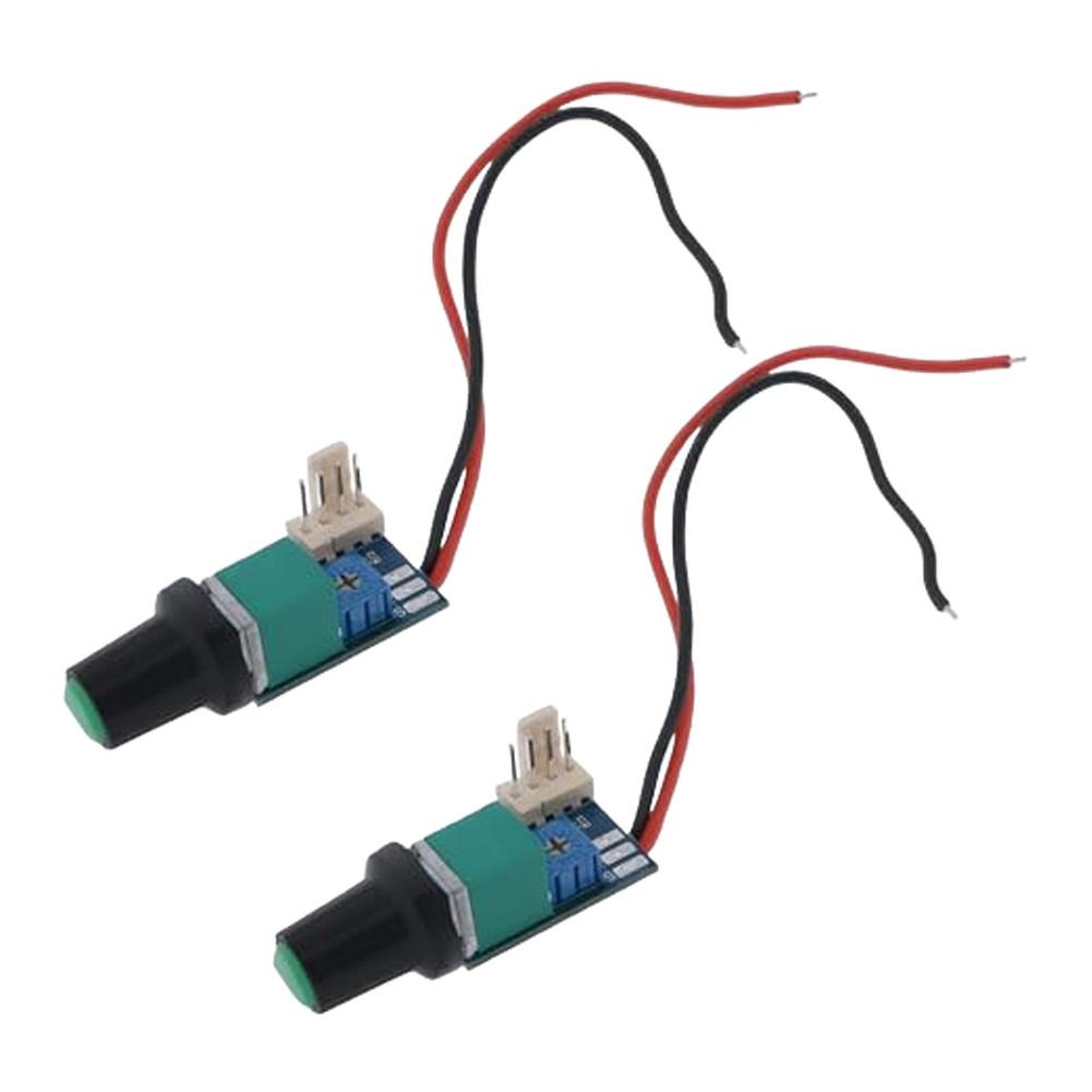 2Pcs DC12V PWM-Speed Controller Fan Speed Governor 4 Wire Computer Temperature Control Switch For PC CPU Cooler Fan Manual Stop