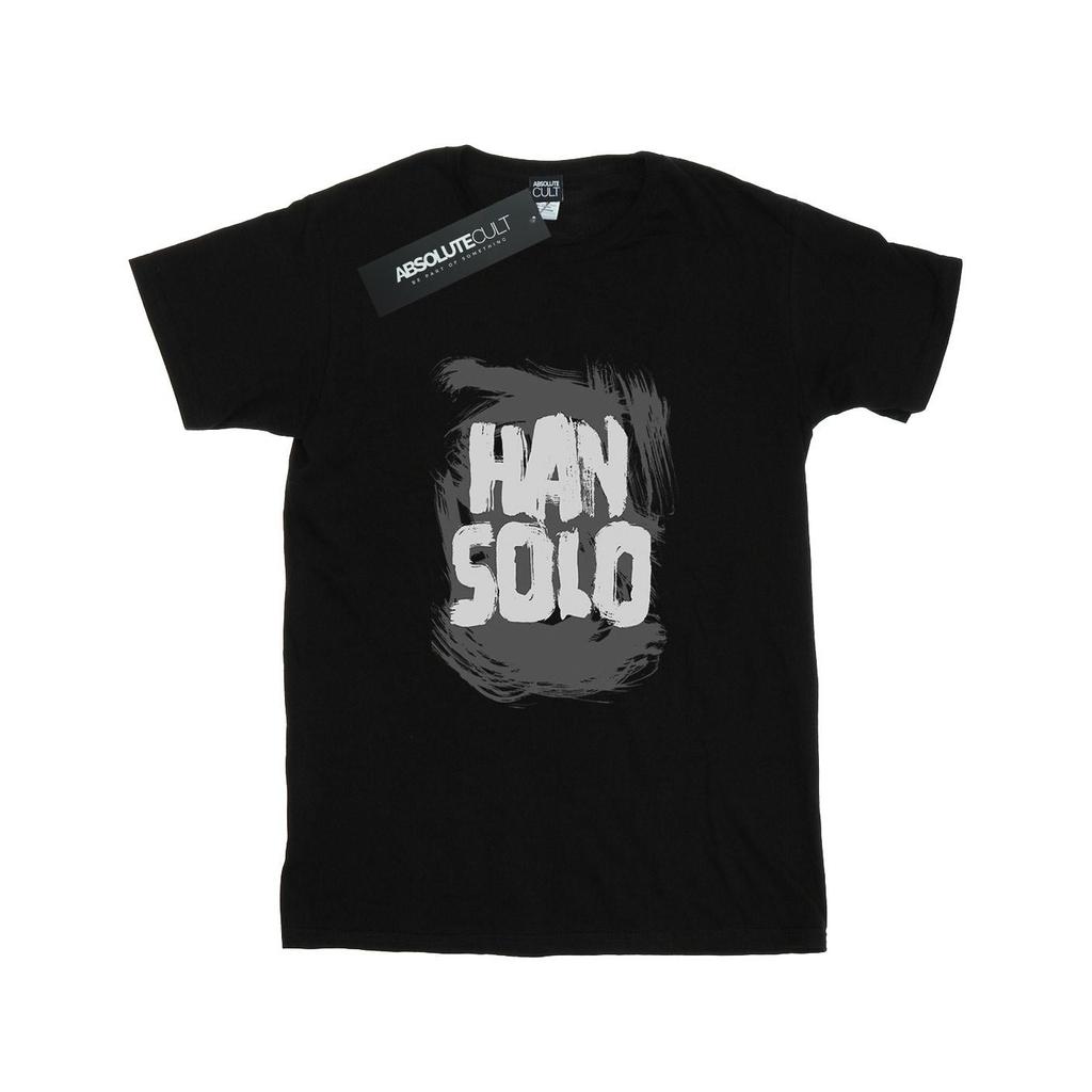 Star Wars Womens/Ladies Han Solo Text Cotton Boyfriend T-Shirt