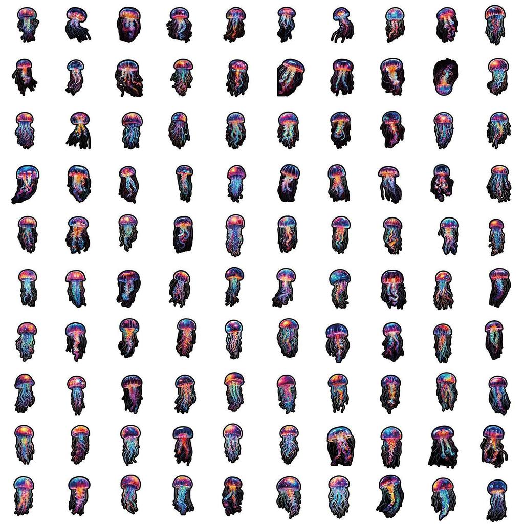 50PCS Cute Marine Life Waterproof Stickers for Water Bottles, Computers, & DIY Stationery