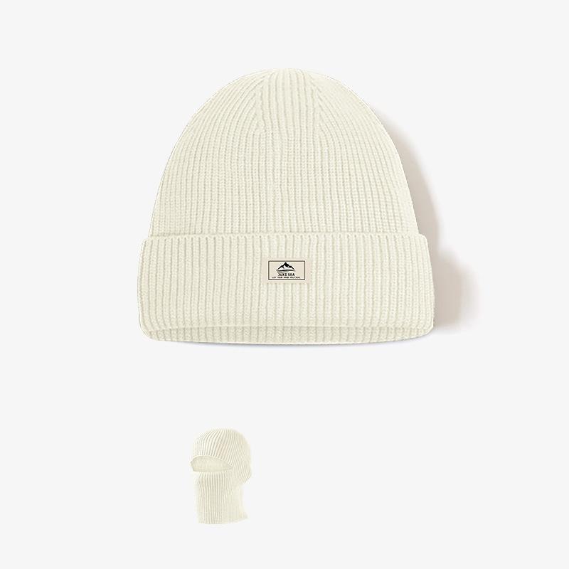 Knitted Hat Winter Cotton Thickened Cold Outdoor Cycling Warm Cap Mask 2 In 1 Full Face Protection Cap Earmuffs Balaclava Hat
