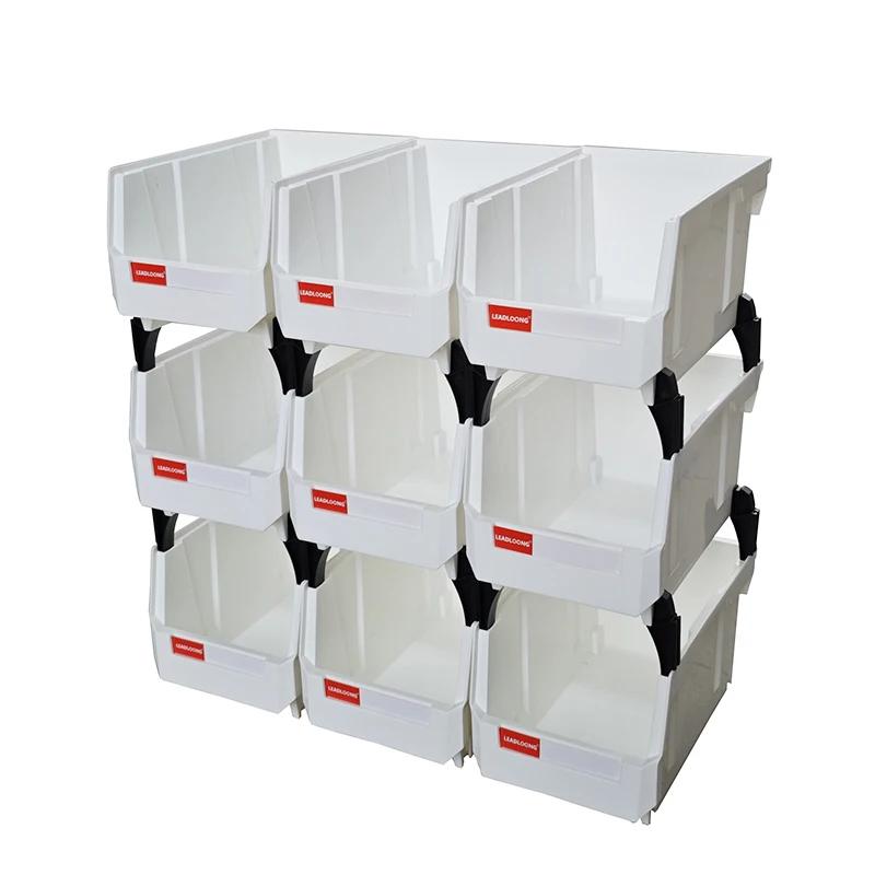 Plastic Stackable Storage Bins Screw Storage Boxes Stackable Bin Parts Organizer Garage Storage Bins (9pcs)