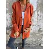 Fashion Autumn Winter Long Sleeve Women Hooded Jackets Solid Color Casual Single-breasted Loose Office Coats Plus Size Elegant Simple Long Shirts