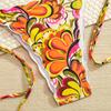 Swimsuit Small Floral Style Full Plaid Split Sexy Vacation New Tropical Girl