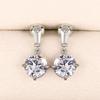 Xiaomi Huitan Fashion Women Drop Earrings Inlaid Bright Cubic Zirconia Versatile Wedding Party Silver Color Accessories Lady Jewelry