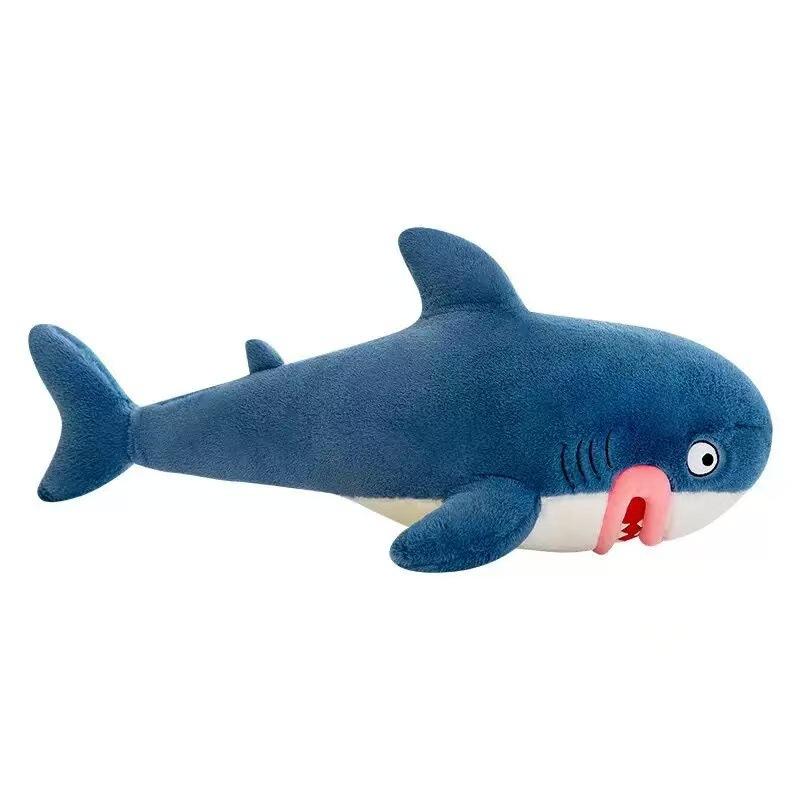 Dudu Big Red Lip Shark Doll Funny Simulation Megalodon Doll Throw Pillow Doll Birthday Gift Plush Toy