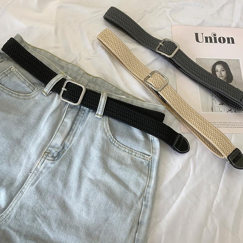2023 Woven Belt Men'S Belt Women'S Jeans Belt Military Training Trendy Young People'S Canvas