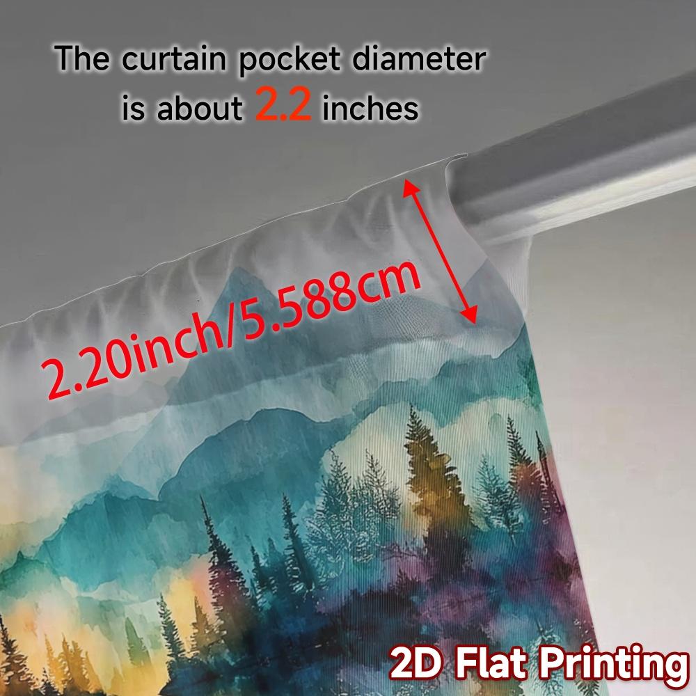 Set Of 2 Flat Printing Curtains Without Rod Twilight Reflections Popular Drapes Versatile Fabric Decorations Made Polyester