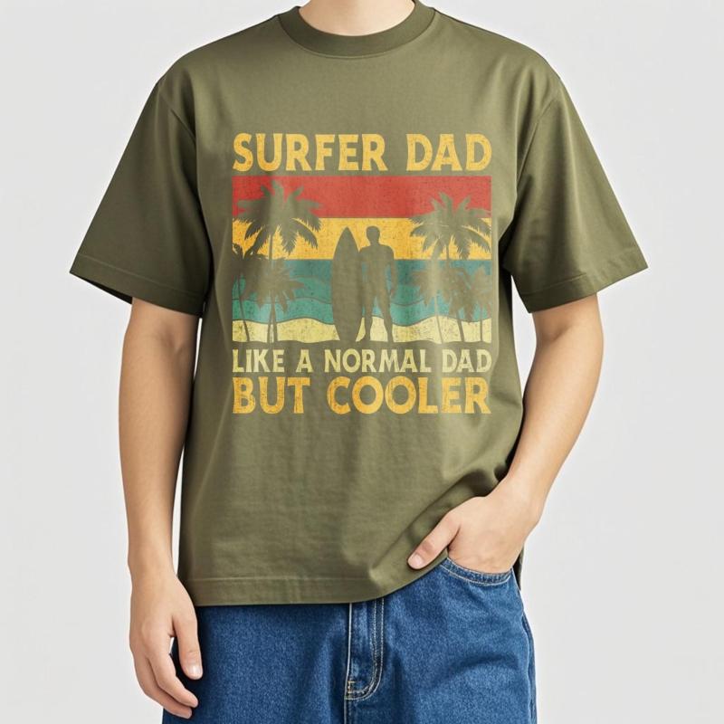 Solid Color Tshirt Street Wear For her Round Neck tshirt Brand Surfer Dad Like A Normal Dad But Cooler Comfort Boys Tee shirt