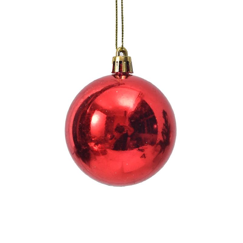 50pcs Multi-Color Christmas Tree Ornaments: Mixed-Style Plastic Balls