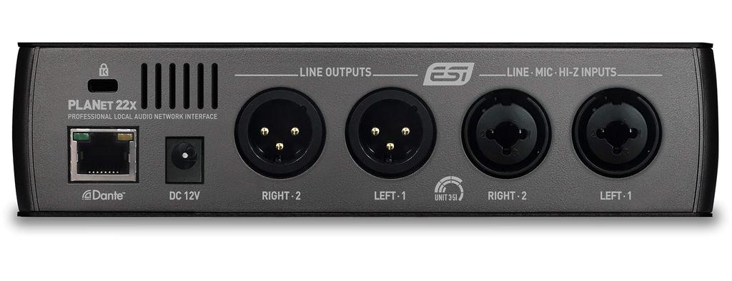 ESI planet 22x IN 2 OUT Professional Dante Audio [2 / Interface]