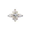 Zhuozhifan Women's S925 Sterling Silver Oval Cut Stone Two-Tone Gold and Silver Ring - Fashionable High-End Style