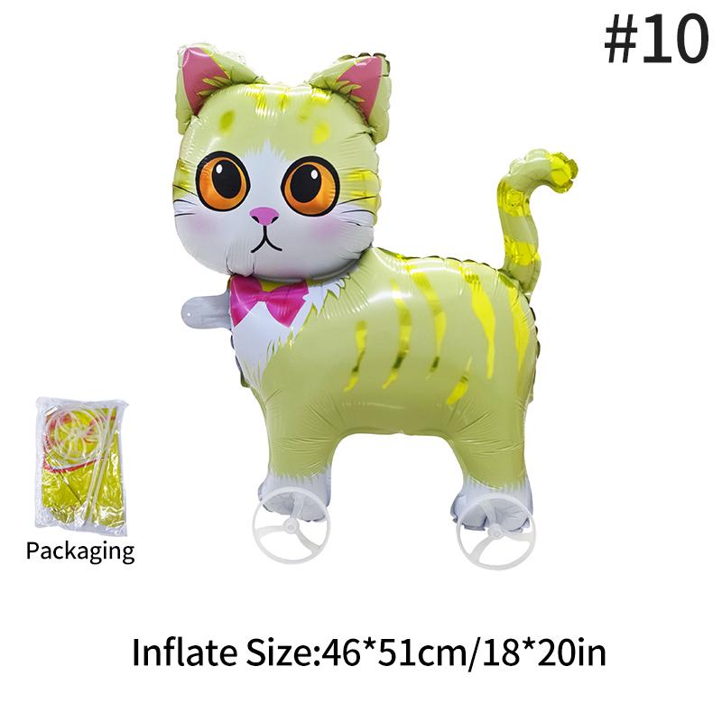 Aluminum Film Creative Pet Pet Balloons Rabbit Dog Cat Balloons Walking-With-Wheels Baby Shower Birthday Party Easter Balloons