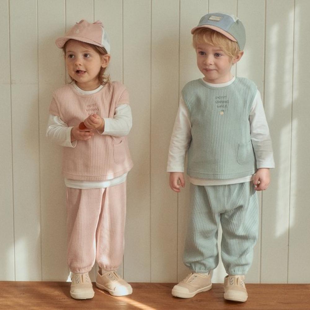 Organicmom Kiehl Vest Short 3pcs Mlst3p01 Pink/90