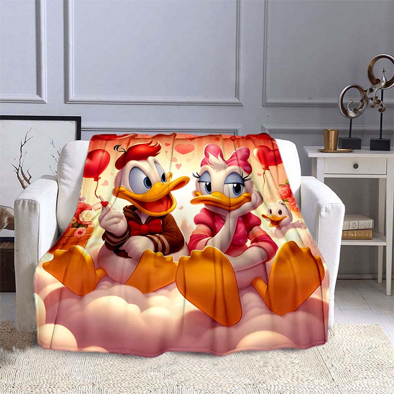 

Cartoon Disney Donald Daisy Duck Pattern Blanket Warm Soft Fluffy Kids and Adult Sofa Bed Throw Blanket Outdoor Travel Camping 75x90cm