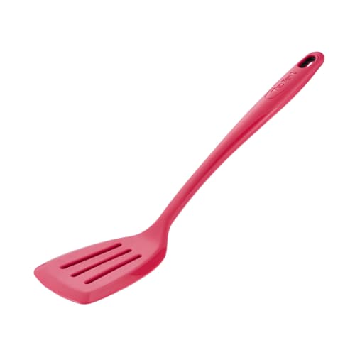 T-fal Ingenio Proflex Turner, Platinum Silicone, K12503, dishwasher safe, easy to clean, and easy to turn over without breaking.