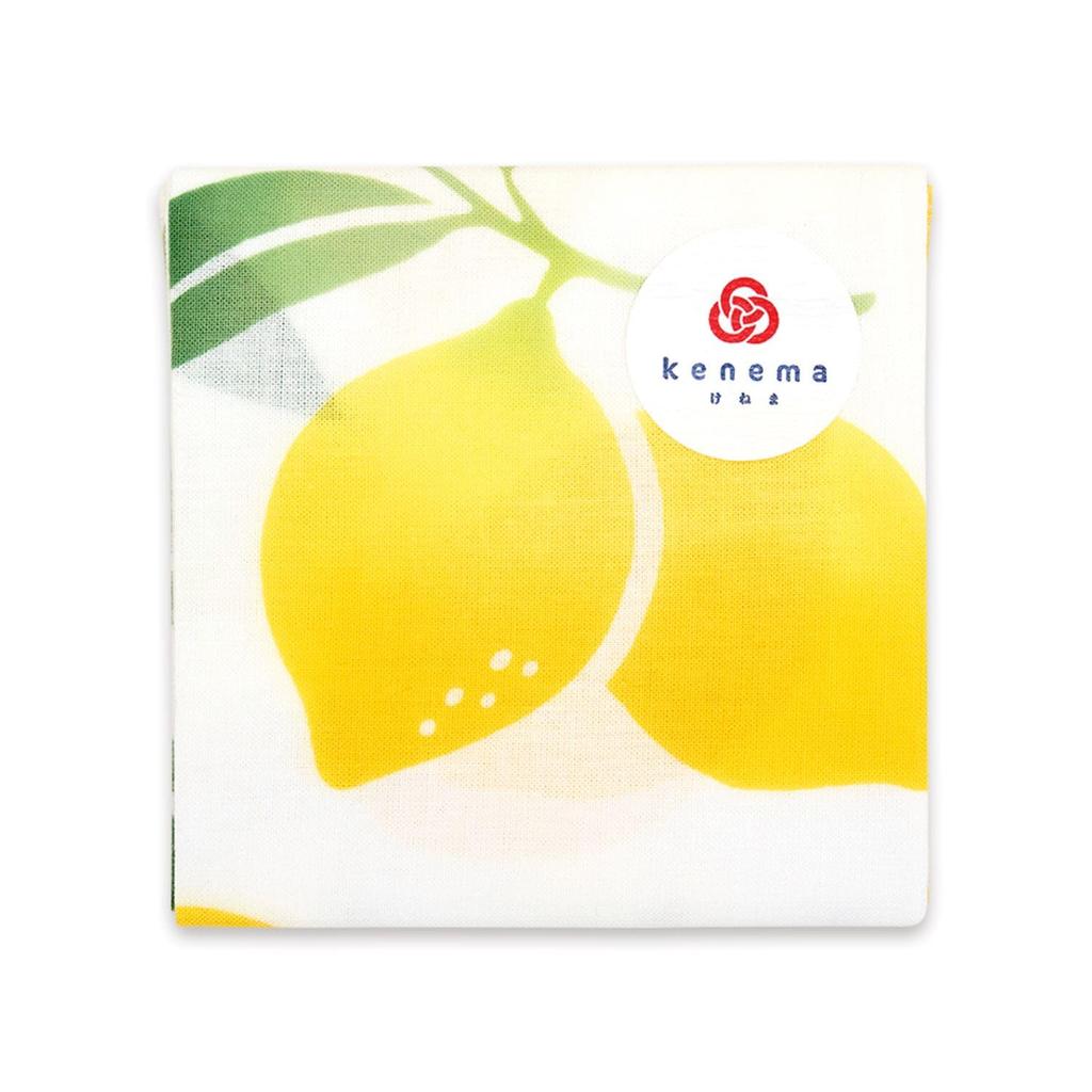 Miyamoto Towel Kenema Lemon Made In 44 X Product Number 25169 Handkerchief, Pattern, Japan, White, Approx. 44cm,