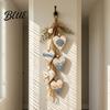 Charming Heart Shaped Art Hanging Wall Decor 5 Layered Hearts Ornament Rustic Farmhouse Coastal Style Wood Themed Home Accents Sign Thanksgiving