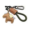 [YFFSFDC] Good Luck Keychain Horse Stylish Leather Product Cute Hanging