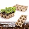 5Pcs 10 Cell Seed Starter Tray Biodegradable Pulp Seedling Cup Garden Nursery Pots Plant Seedling Germination Cultivation Tool