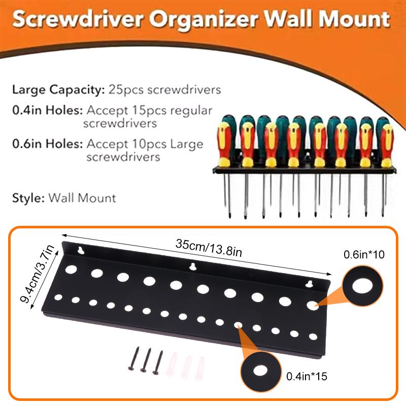 Screwdriver Wrench Angle Grinder Holder Wall Mount Bracket Maintenance Worker Electrician Tools Storage Rack
