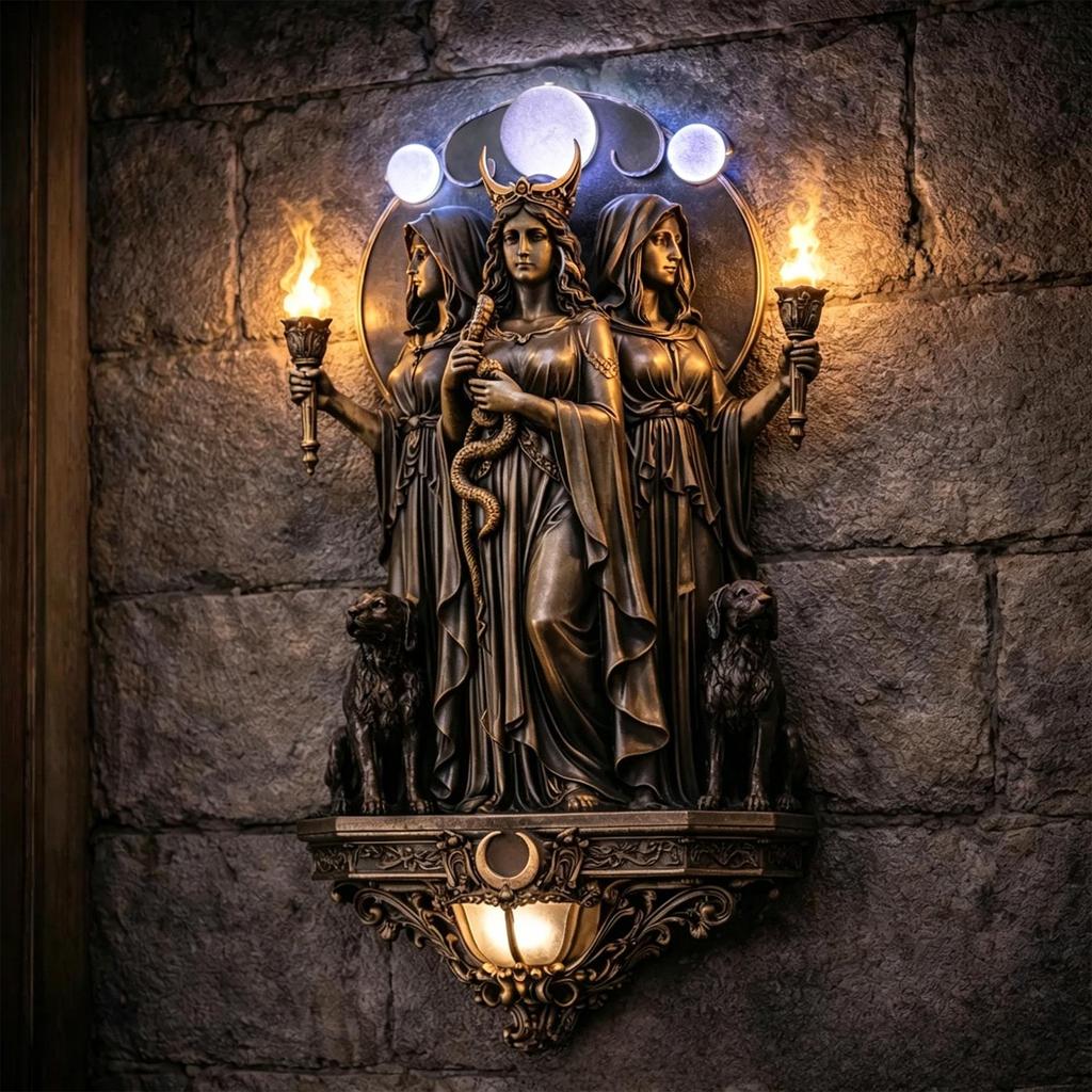 Gothic Wall Lamp Sculpture , Decorative Wall Sconce for Living Room Bedroom Gothic Decor