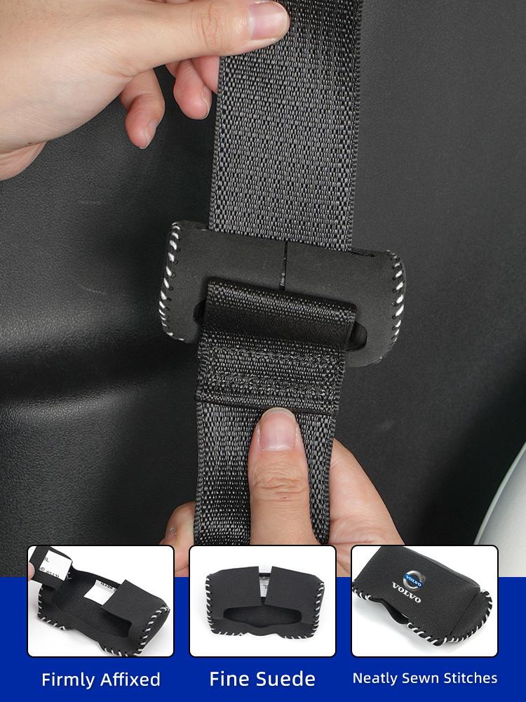 Car Suede Safety Belt Buckle Protector Cover Interior Accessories For Volvo AWD C30 C70 S60 S80 T6 V40 V50 V60 V70 V90 XC60 XC90
