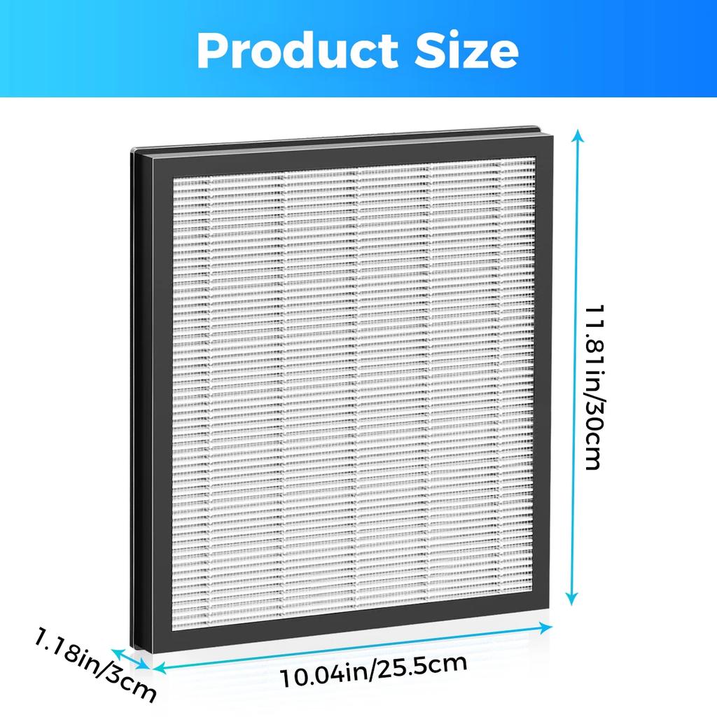 Replacement Filter Compatible with AIRFIRE AP304 and JOWSET AP303/AP304 Air Purifiers, H14 HEPA Filter Designed for Kids & Pets