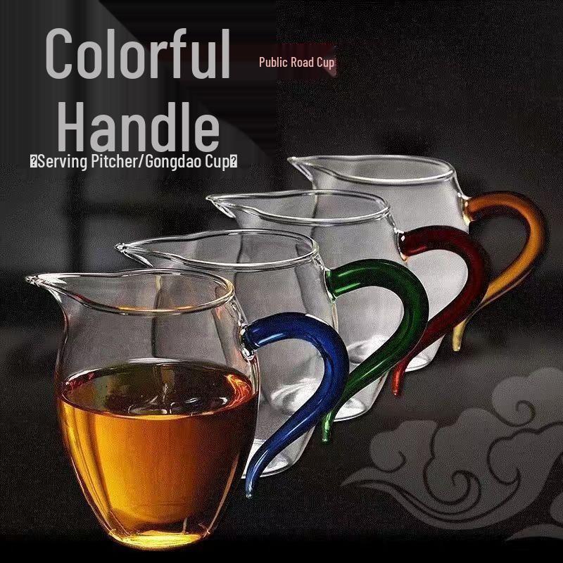 

Shangqi Striped Glass Teapot with Walnut Lifting Handle