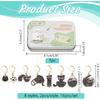 NBEADS 16 Pcs Black Cat Stitch Markers, Alloy Enamel Crochet Stitch Markers with Removable 304 Stainless Steel Leverback Clasp
