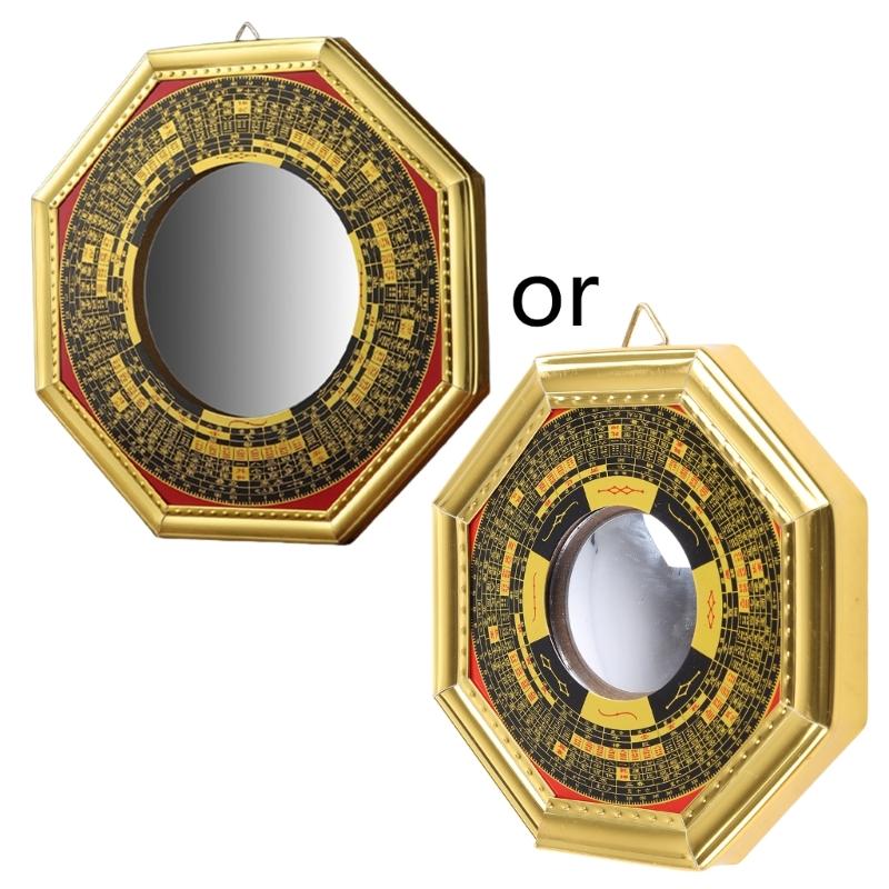 Round Mirror Ornament Lucky Chinese Ancient Dent Convex Ancient Mirror Taoist small