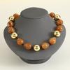 Punk Contrast Color Resin Acrylic Beaded Necklace Exaggerated Geometric Ball Hip Hop Trendy Fashion Jewelry For Men Women Party Gift