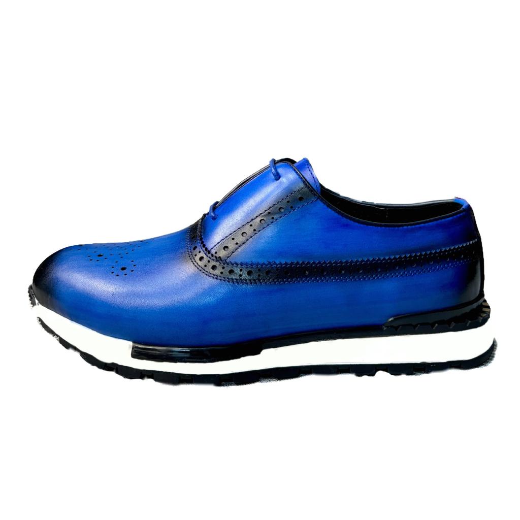 Fashion NEW Men's Leather Shoes Men's Retro Leather Shoes Leather British Casual Single Shoes Brock Fashion Shoes Men's Single Shoes A21