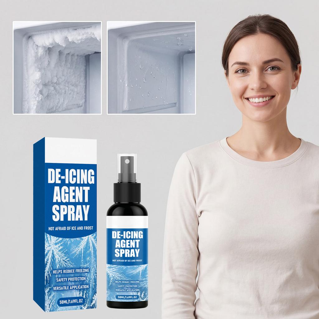Enteisungsspray 50ML Hilft, Gefrieren und Frostbildung zu reduzieren Sicherheitsschutz Vielseitige Anwendung für Kühlschränke und Gefrierschränke
