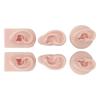 3 Pairs Silicone Ear Model Soft Flexible Simulation Human Ear Model for Piercing Practice Jewelry Display