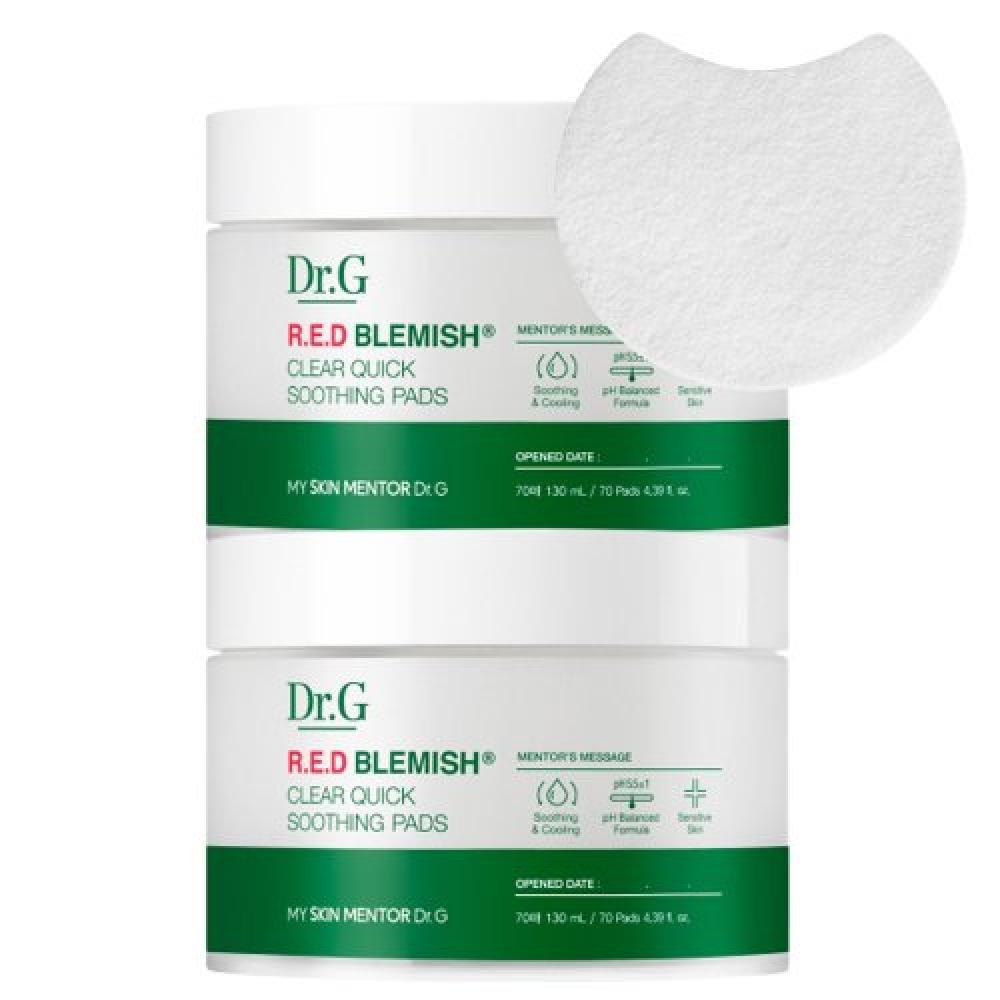 Dr.g Red Blemish Clear Quick Soothing Pack 70 Sheets Duo FREE