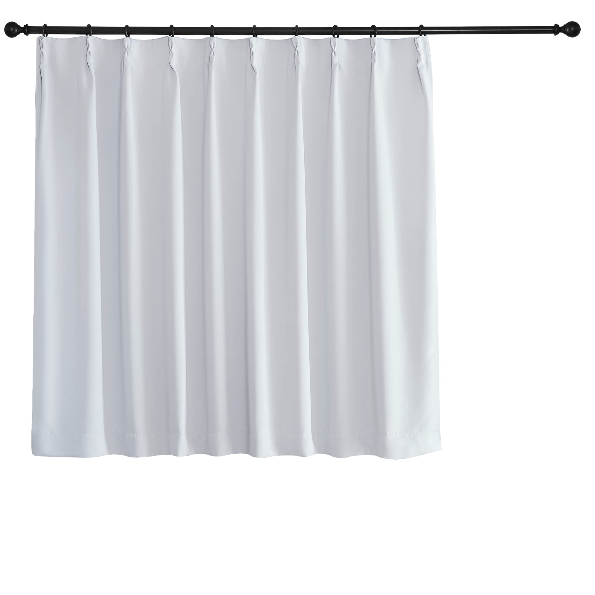 

PONY DANCE Premium Blackout Room Heat Energy 150cm Wide x 135cm Single Heat Energy Living Solid Scandinavian Perfect for Living Alone or White