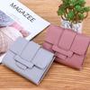 Thin Pouch Money Bag Card Holder Short Hasp Fold-over Purses PU Leather Wallets Coin Purses Women Wallets