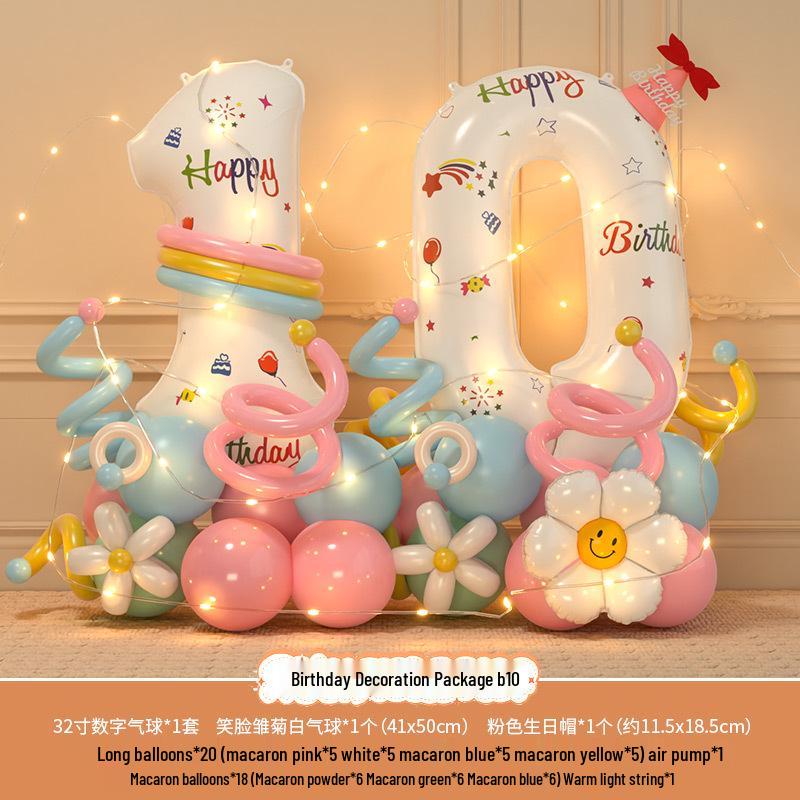 Accessori fotografici per il 3° compleanno del bambino: Palloncini e Decorazioni Numeriche